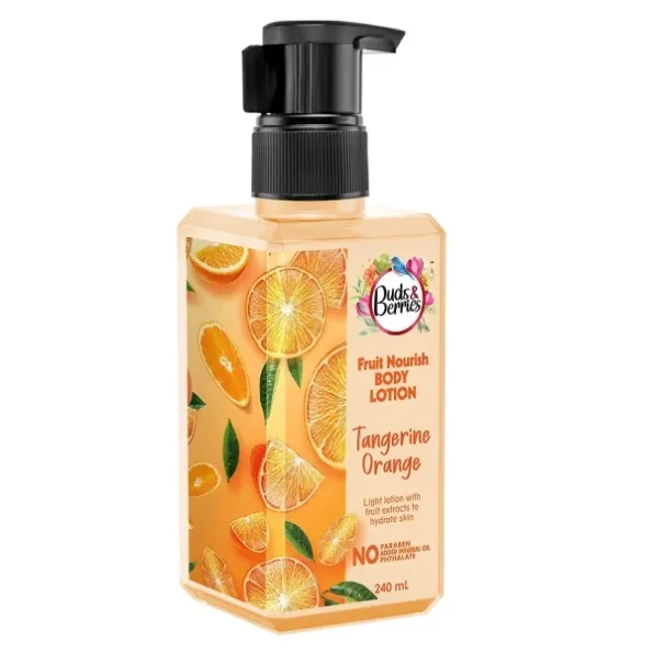 Buds & Berries Tangerine Orange, Fruit Nourishing Body Lotion enriched with Natural Vitamin C for All Skin Types | No Silicone, No Mineral Oil, No Paraben | 240 ml, Herbkart8t76157qcXNbmL.webp, Herbkart8t76157qcXNbmL