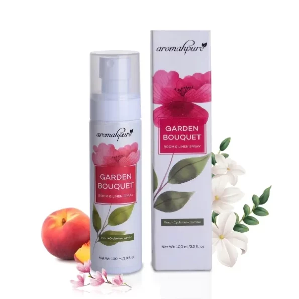 Aromahpure Room & Linen Spray, 100 ml, Garden Bouquet - Peach, Cyclamen, Jasmine, Herbkart8t781WwPx20dpFL.webp,