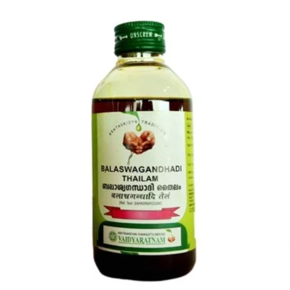 Vaidyaratnam Balaswagandhadi Thailam 200 Ml available on Herbkart