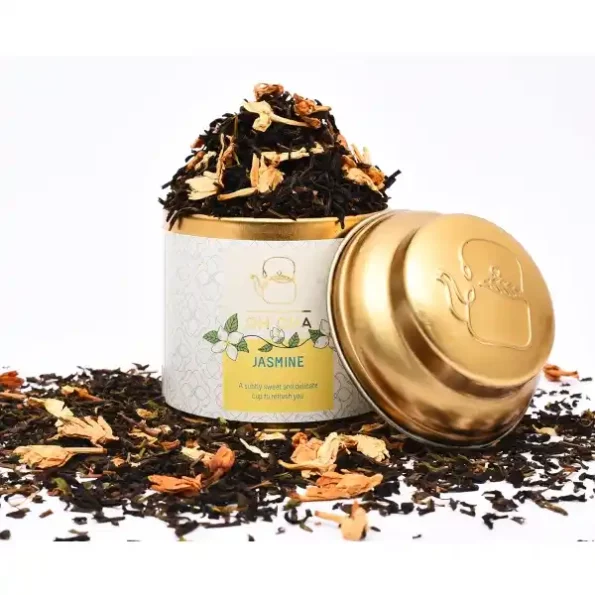 OH CHA Jasmine Tea - with Pure Darjeeling Green Tea and dried jasmine flowers, 35g Tin Caddy, Herbkart8t781ewkg1I6NL.webp, Herbkart8t781ewkg1I6NL