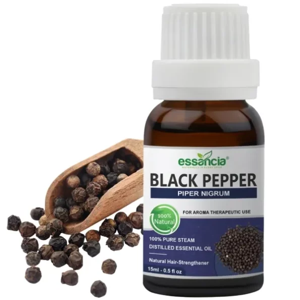 Essancia Black Pepper Essential Oil for Energy & Aromatherapy - 100% Pure, Natural, Undiluted Therapeutic Grade (15ml), Herbkart8t761cqv0EAgOL.webp, Herbkart8t761cqv0EAgOL