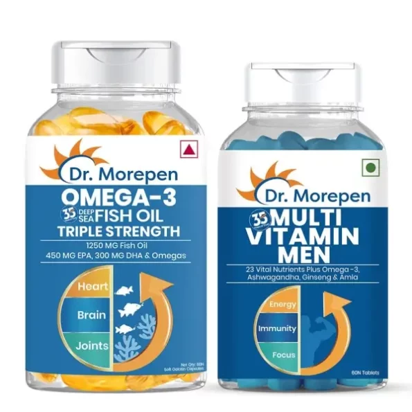 Dr. Morepen Multivitamin Men & Omega 3 Triple Strength - Softgel, Herbkart8t7617RF9oxekL.webp,