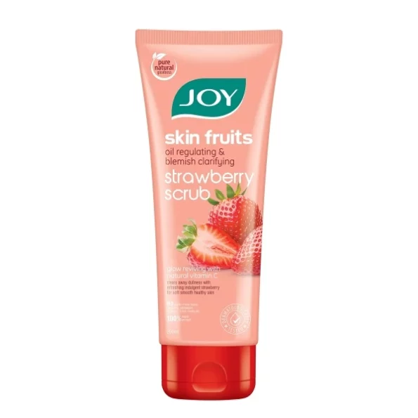 Joy Strawberry Face Scrub For Exfoliation & Tan Removal - 200gm available on Herbkart