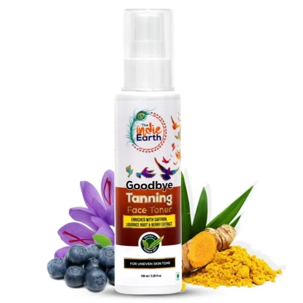 The Indie Earth Goodbye Tanning (Skin Brightening) Face Toner with Saffron, Turmeric and Berry Extract (100ml), Herbkart8t781B4-TGX8XL.webp, Herbkart8t781B4 TGX8XL