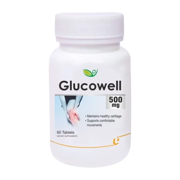 Biotrex Glucowell Glucosamine, MSM & Chondroitin 500mg (60 Tablets) available on Herbkart