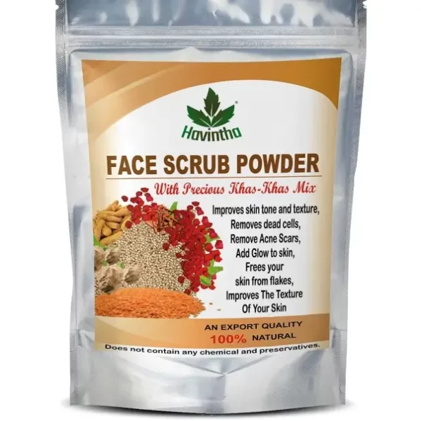 Havintha Natural Face Scrub Powder with Khas-Khas for Control Blackheads & dead cells - 227 GM, Herbkart8t7617KwRLACkL.webp, Herbkart8t7617KwRLACkL