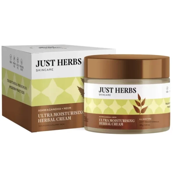 Just Herbs Ayurvedic Herbal Nourishing Face Moisturizing Massage Cream For Dull & Dry Skin - Parabens, SLS Free 100 gm, Herbkart8t761BeeqdQ47L.webp, Herbkart8t761BeeqdQ47L