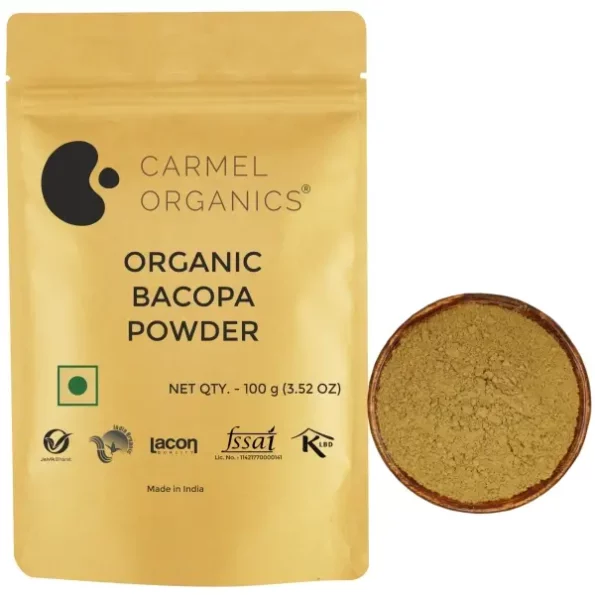 CARMEL ORGANICS Brahmi/Bacopa Monnieri Powder (100 g), Herbkart8t781pTt7589UL.webp, Herbkart8t781pTt7589UL