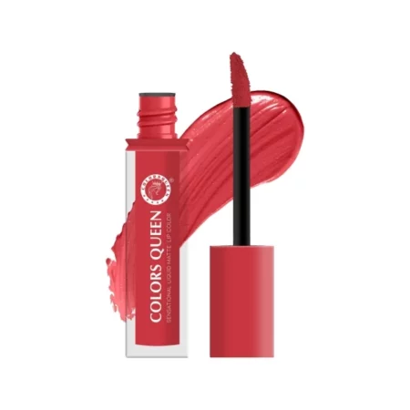 Colors Queen Sensational Liquid Matte Lipstick - 7g | Long Lasting, Fade & Transfer Proof Lipstick | Highly Pigmented, Water & Smudge Proof Liquid Lipstick for Women (08 - Pink Goes On)