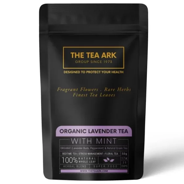 The Tea Ark Lavender & Peppermint Tea, with Natural Green Tea (Loose Leaves, 50g Pouch), Herbkart8t771GS6e1FMoL.webp, Herbkart8t771GS6e1FMoL