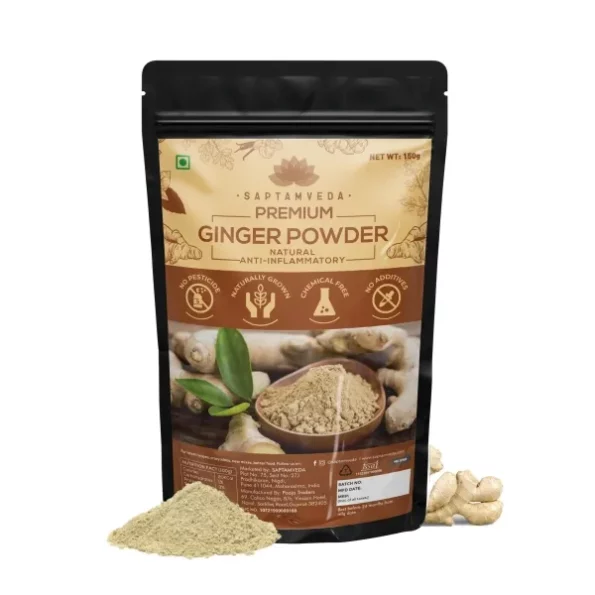 SAPTAMVEDA Premium Ginger Powder 150gm, Herbkart8t771rvDKf9oAL.webp, Herbkart8t771rvDKf9oAL