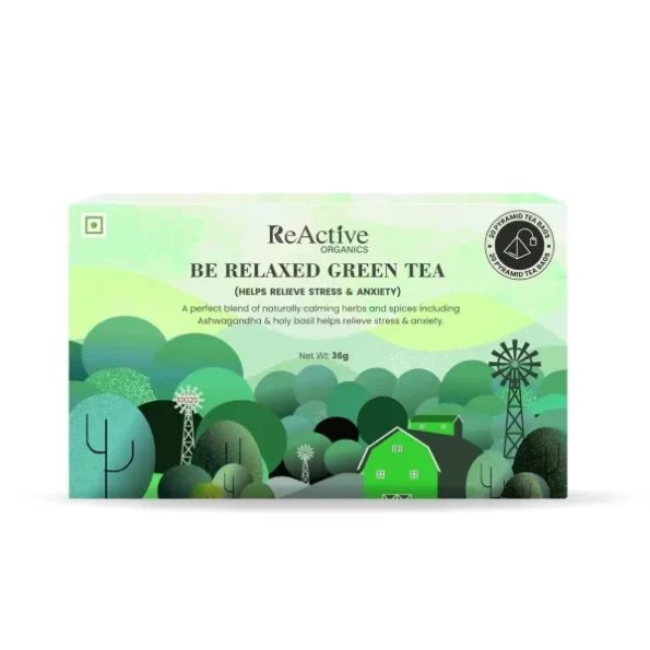 ReActive Organics - Be Relaxed Green Tea, 90 g, Herbkart8t7712Kvge5HiL.webp, Herbkart8t7712Kvge5HiL