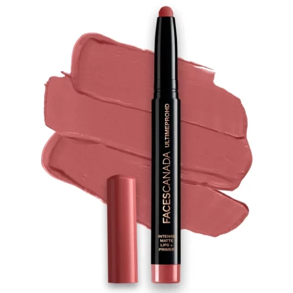FACES CANADA Ultime Pro HD Intense Matte Lipstick + Primer - Tea Rose (Nude), 1.4g | 9HR Long Stay | Flawless HD Matte Finish | Intense Color | Lightweight | Smooth Glide | Primer Infused, Herbkart8t761yZJB6YxCL.webp,