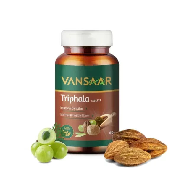 Vansaar Triphala Tablets - 60 Tablets available on Herbkart