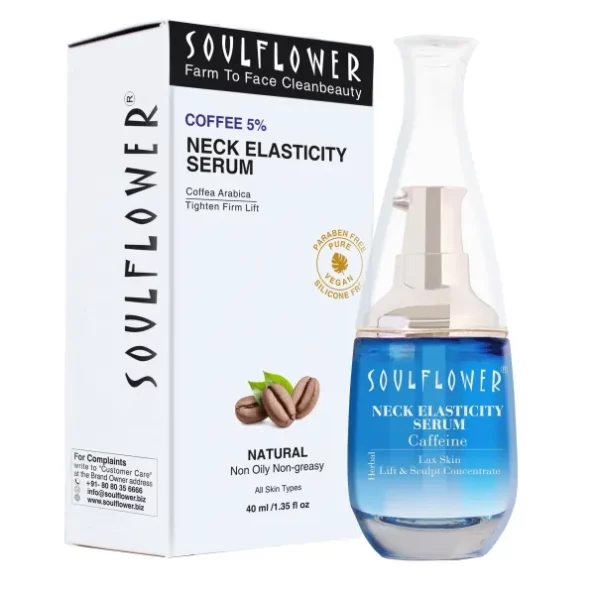 Soulflower Coffee 5% Neck Elasticity Serum, 40ml available on Herbkart