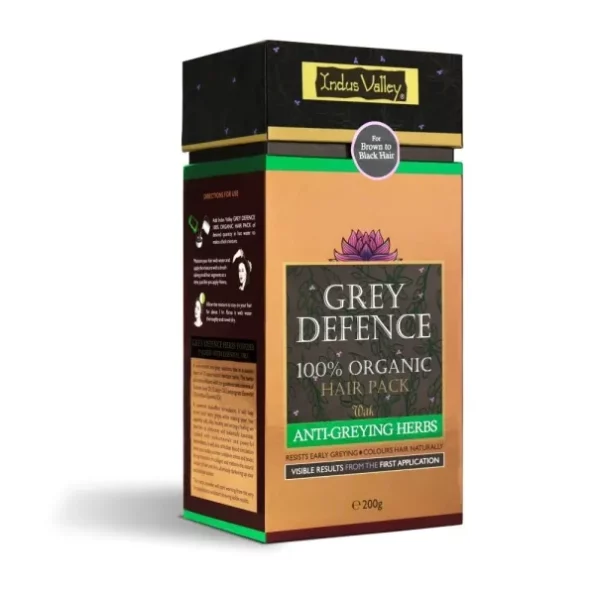 INDUS VALLEY 100% Organic Grey Defence Hair Pack with Anti Greying Herbs- 200g, Herbkart8t761yvjquCCcL.webp, Herbkart8t761yvjquCCcL