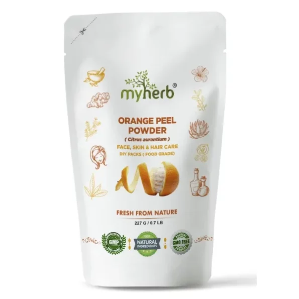 MYHERB 100% Pure Natural Organic Orange Peel Powder (Citrus Aurantium), 227 Gm, Herbkart8t771T4YebUCQL.webp, Herbkart8t771T4YebUCQL