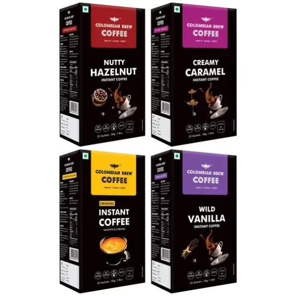 Colombian Brew Hazelnut Instant 50g, Caramel Instant 50g, Vanilla Instant 50g, Pure Instant Coffee Powder 50g, Herbkart8t781ONymRnPBL.webp, Herbkart8t781ONymRnPBL