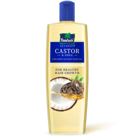 Parachute Advansed Castor & Shea enriched Coconut Hair Oil 300ml | Up to 10x Stronger Hair| Moisturizes & Nourishes Hair | Reduces Hair Fall & Frizz | Prevents Hair Breakage| Vibrant Length & Volume| Dermatologically Tested | For Men & Women