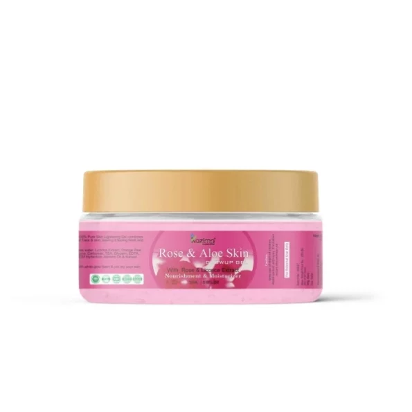 KAZIMA Rose & Aloe Skin Glow Up Gel With Rose & Licorice Extract (150ML) available on Herbkart