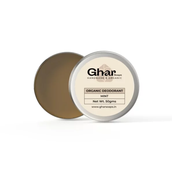 Ghar Soaps Organic Deodorant For Women And Men (50 Gm) (Mint) available on Herbkart