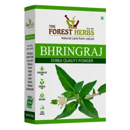 THE FOREST HERBS Natural care from nature 100% Pure Bhringraj Powder for Hair Growth - 200Gms | Good for Hair Pack, Hair Oil | Preservative Free, 1 Count