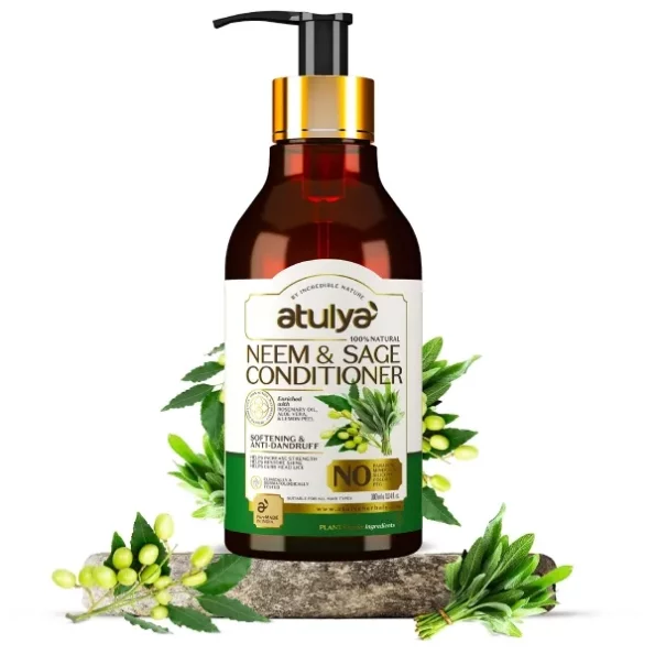 Atulya Neem & Sage Hair Conditioner, Ant-Dandruff, 300 Ml, Herbkart8t781dBMGxAOsL.webp,