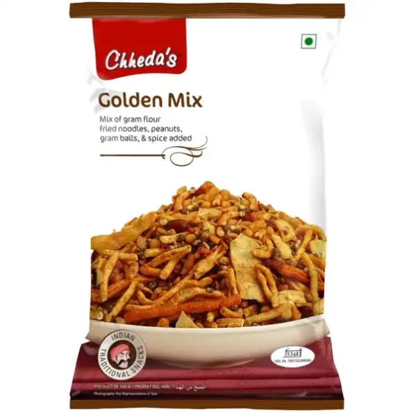 Chheda's - Golden Mix - Besan Sev, Peanuts, Boondi, Green Peas - 350 Gm, Herbkart8t771qqDPgIm7L.webp, Herbkart8t771qqDPgIm7L