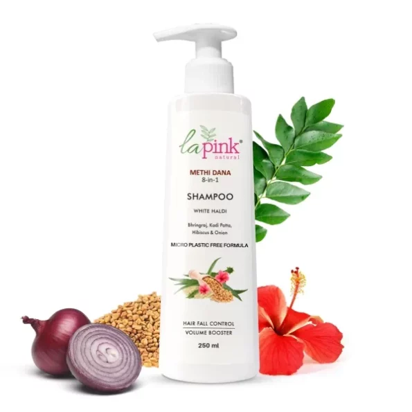 La Pink Methi Dana 8-in-1 Hair Fall Control Shampoo 250ml, Herbkart8t771KQU4A-QcL.webp, Herbkart8t771KQU4A QcL