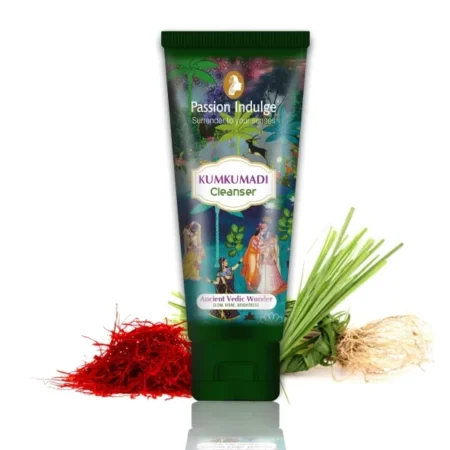 Passion Indulge Kumkumadi Cleanser Natural Face Cleanser Helps in Skin Glowing, Shine and Brightness with Saffron, Vetiver Oil, and 16 Herbs | All Skin Types - 100ml