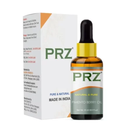 PRZ Pimento Berry Essential Oil - Pure Natural Therapeutic Grade Oil for Skin Care & Hair Care, 15 ml