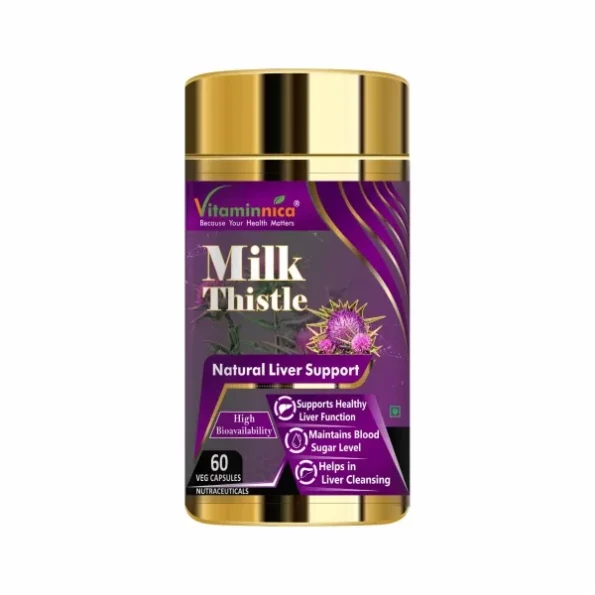 Vitaminnica Milk Thistle (350mg 20:1 Extract) 60 Veg Capsules available on Herbkart