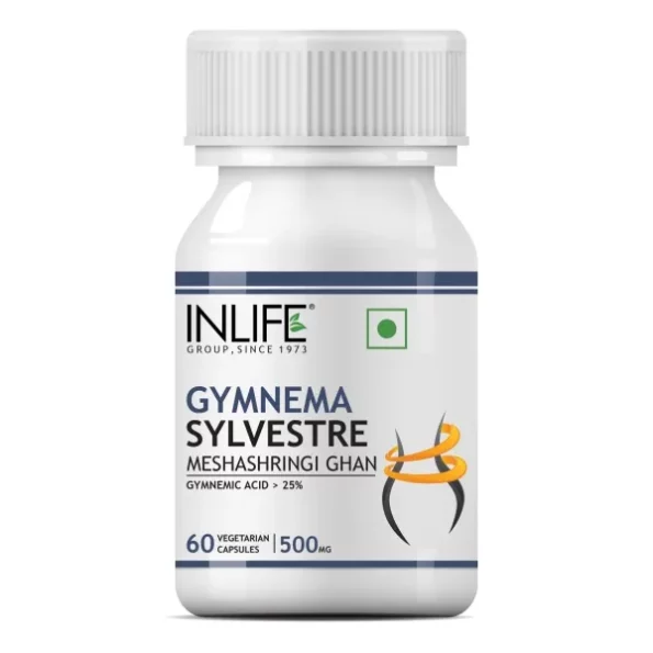 INLIFE Gymnema Sylvestre Capsules 500mg - 60 Vegetarian Capsules available on Herbkart