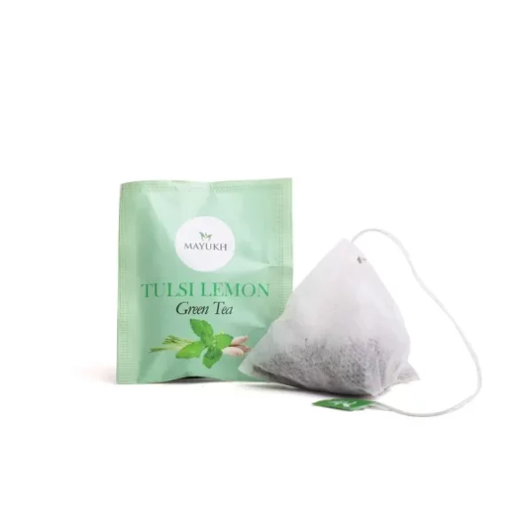 Mayukh - Tulsi Lemon Green Tea Bags (10 Pcs) Whole Leaf Tea available on Herbkart