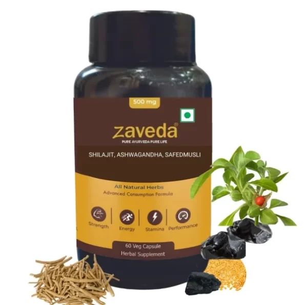 ZAVEDA Shilajit Ashwagandha Kounch beej Safed Musli Capsules For Men | 60 Capsules | Ayush Approved Ayurvedic Herbs | Helps Maintain Overall Health, Herbkart8t761DbaxTlvfL.webp,