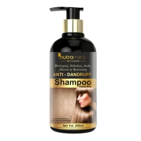 Nutramarck Anti-Dandruff Shampoo| Hair Looks Fresh and Lustrous |Refreshing Scalp Cleanser, Ideal for Use After Anti-Dandruff | Nourishing Formula for Stronger, Healthier Hair - Anti-Hair Fall, Dandruff Control & Scalp Hydration | 200ml