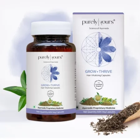 Purely Yours Grow + Thrive | Hair Vitalizing Capsules | Improves Scalp Health | Controls Hair Fall | Hair Growth Supplements for Men & Women | 60 Veg Capsules