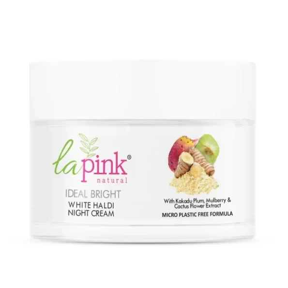 La Pink Ideal Bright Night Cream with White Haldi, Kakadu Plum & Mulberry Extracts, 50gm, Herbkart8t761WqR8WQsAL.webp, Herbkart8t761WqR8WQsAL