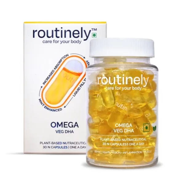 Routinely Vegan Omega 3 Capsule with Pure DHA, Plant-Based, Minty Fresh Algal Oil | Advanced Technology | Supports Muscle, Vision, and Brain Health | 30 Capsules, Herbkart8t771ZKSPH0-CL.webp, Herbkart8t771ZKSPH0 CL
