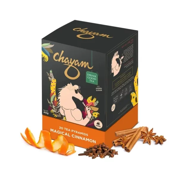 CHAYAM Cinnamon Tea Bags with Orange Peel, Clove, Star Anise, 20 Tea Bags available on Herbkart