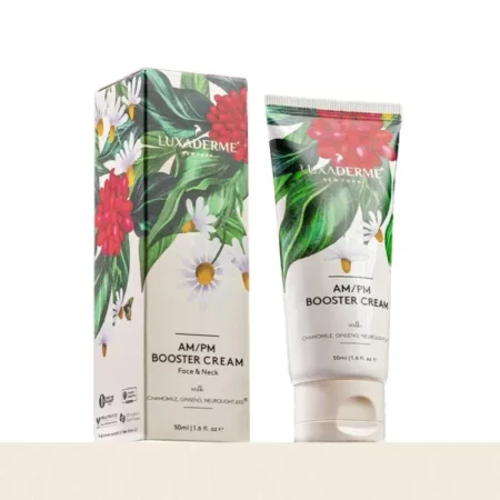 LuxaDerme Korean AM/PM Booster Face Cream | Hydrates, Moisturizes, and Tightens Skin | Enriched with Niacinamide, Chamomile, Ginseng & Neurolight for Balanced and Even-Toned Skin | 50 ml
