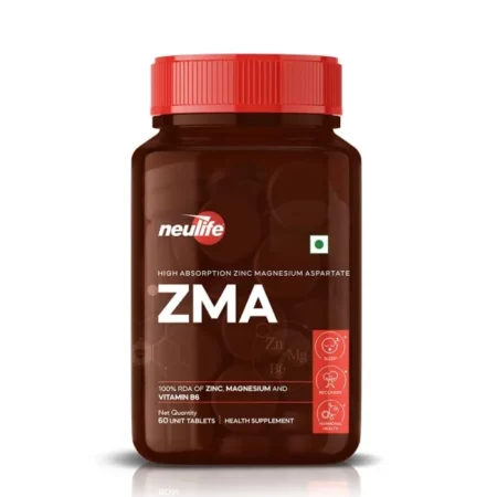 Neulife ZMA-Zinc + Magnesium + B6 for Recovery & all-round testosterone boost Tablets- (60Tabs)