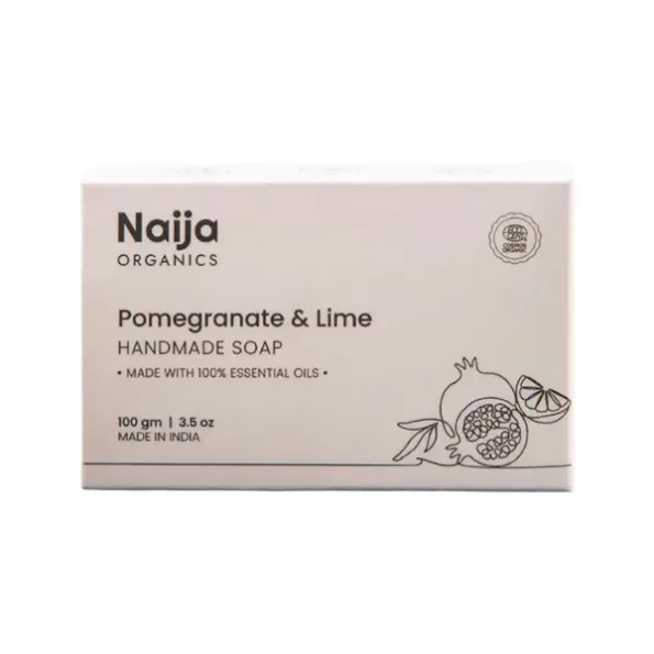 Naija Organics Pomegranate and Lime Soap | ECOCERT Certified | Bathing, Moisturizing & Cleansing Soap for Men & Women | Ideal for All Skin Types | 100g, 423723-1.webp, 423723 1