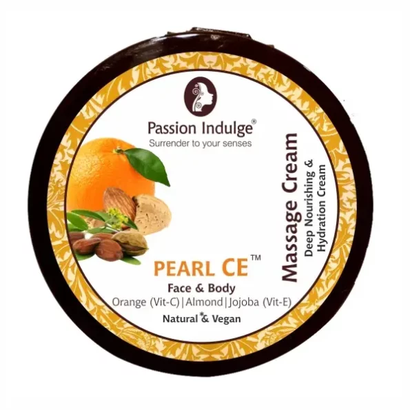 Passion Indulge Natural Massage Cream Pearl CE for Face and Body - 250gm, Herbkart8t771LeMT20UasL.webp, Herbkart8t771LeMT20UasL