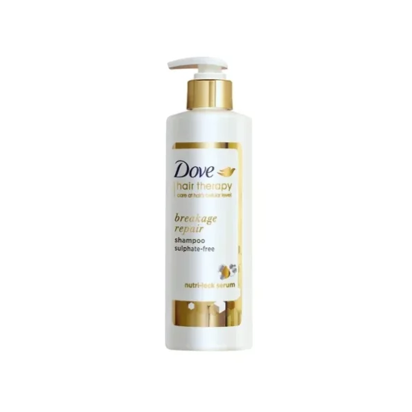 Dove Hair Therapy Breakage Repair Sulphate-Free Shampoo, No Parabens & Dyes, With Nutri-Lock Serum, 380 ml, Herbkart8t741jYCImAPRL.webp, Herbkart8t741jYCImAPRL