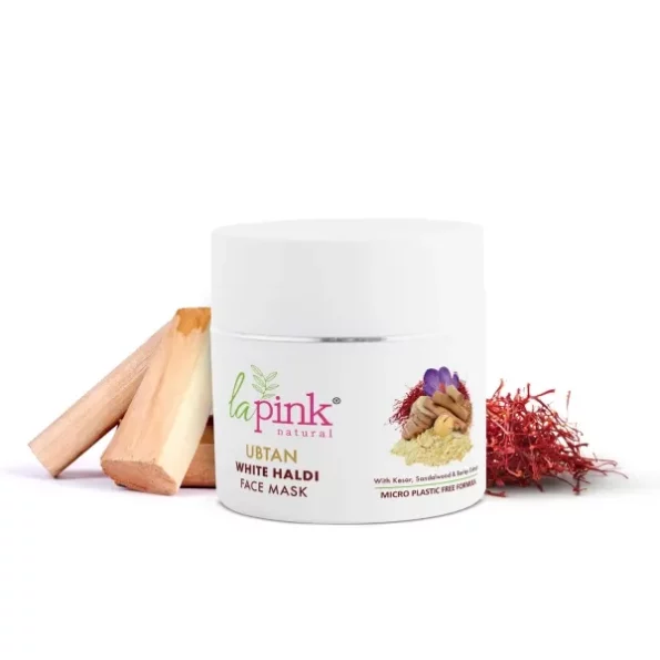 La Pink Ubtan Face Mask with White Haldi & Kesar 100g, Herbkart8t761sCKzbXjuL.webp, Herbkart8t761sCKzbXjuL