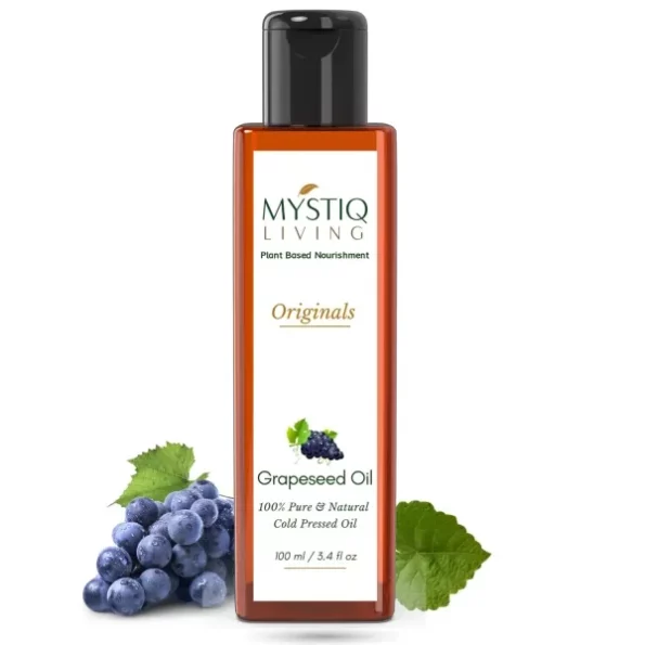 Mystiq Living Grapeseed Oil - 100 ML, Herbkart8t761GsErt205VL.webp, Herbkart8t761GsErt205VL