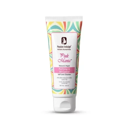 Passion Indulge Pink Mania AHA BHA Purifying & Oil Control Face Cleanser With Turmeric & Green Tea | Acne Removal