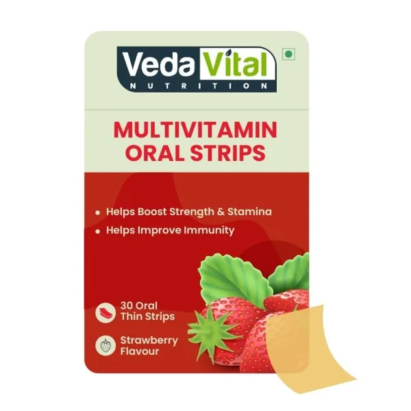Veda Vital Nutrition Multivitamin Oral Strips, 30 Thin Oral Strips ...