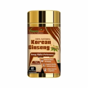 Vitaminnica Korean Ginseng Extract 60 Veg Capsules available on Herbkart